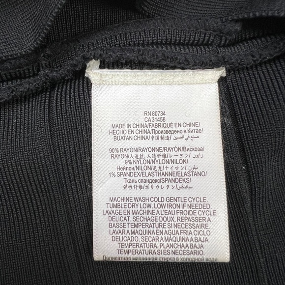 BCBGMAXAZRIA 'Simone' Textured Power Mini Skirt Bodycon (Black) XS - Picture 5 of 5